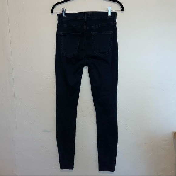 AGOLDE Sophie High Rise Ruthless Black Denim Distressed Skinny Jeans - Picture 8 of 13